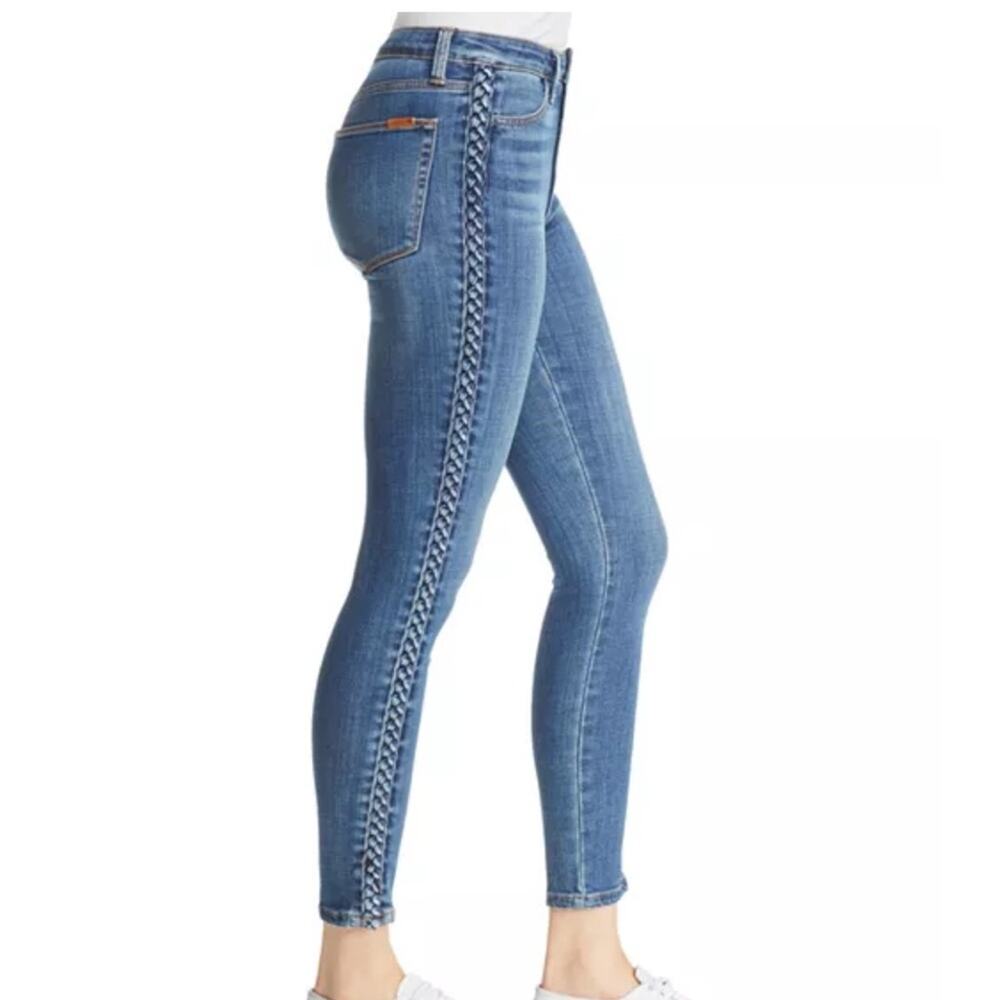 Joe's Jeans The Charlie Braid-Detail Ankle Skinny Jeans in Pandora High Rise